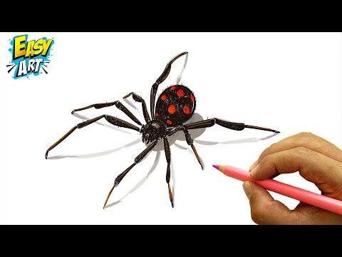 Como dibujar una Araña 3D para Halloween