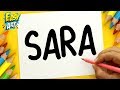 Como dibujar y decorar el nombre Sara